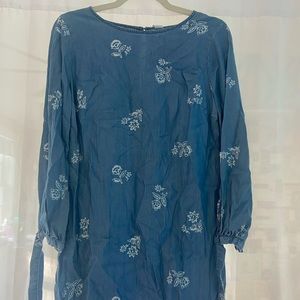 Old Navy Floral Chambray Long Sleeve Dress - Size Small